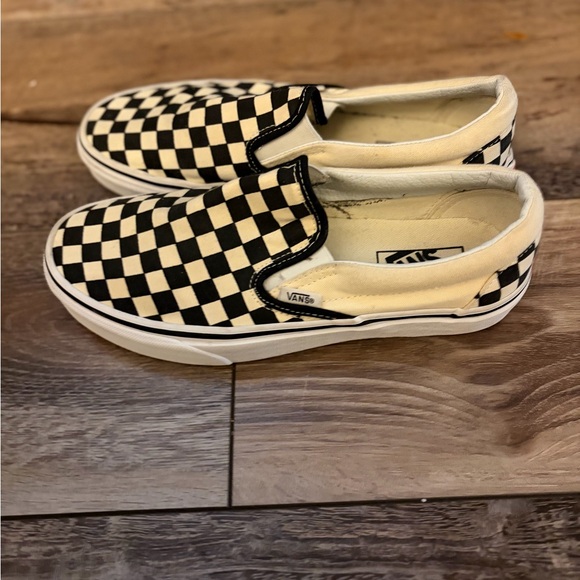 Vans Black and White Checkerboard Slip-Ons - Picture 4 of 8